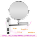 Miroir de maquillage mobile pliable double face